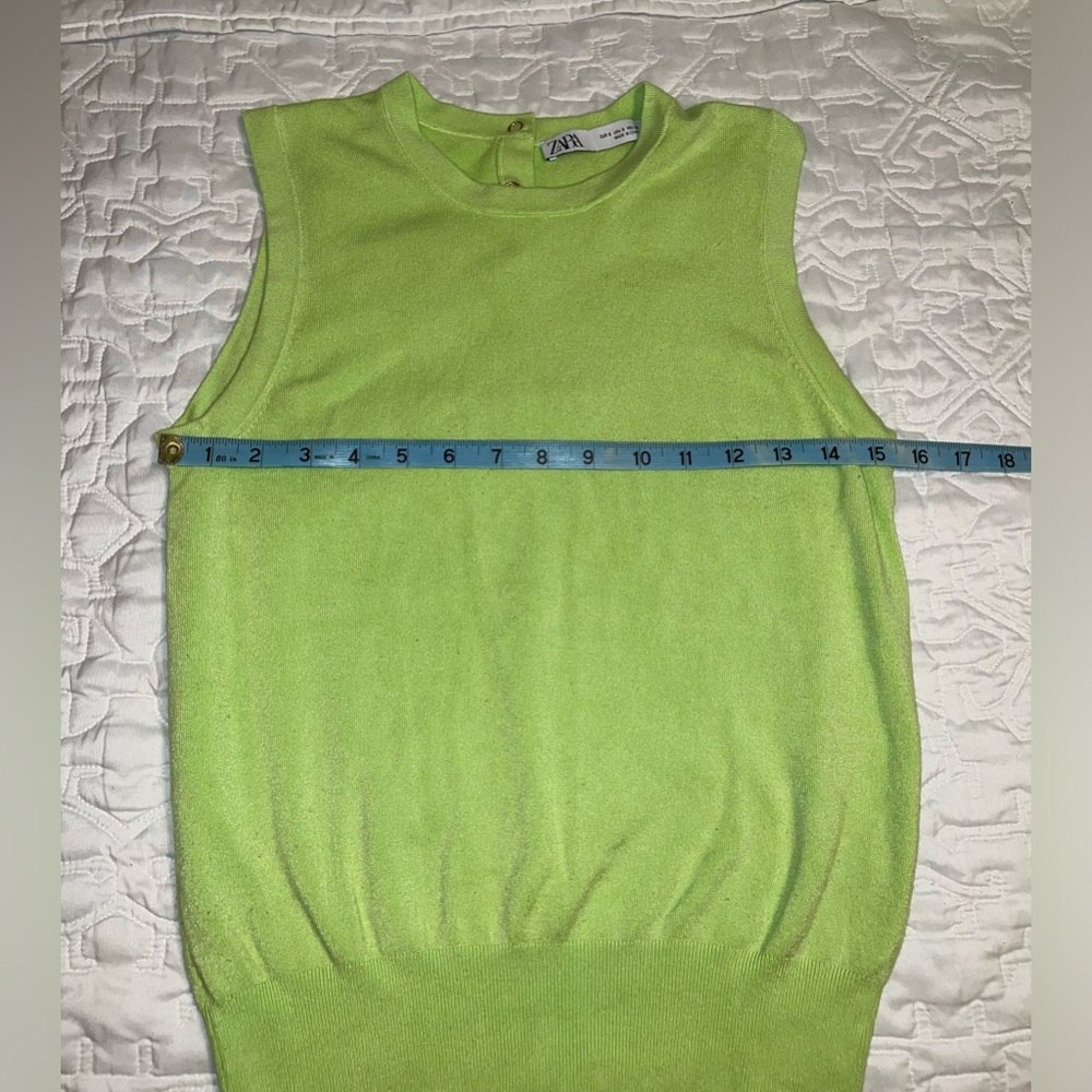 Zara Vibrant Green Knit Top